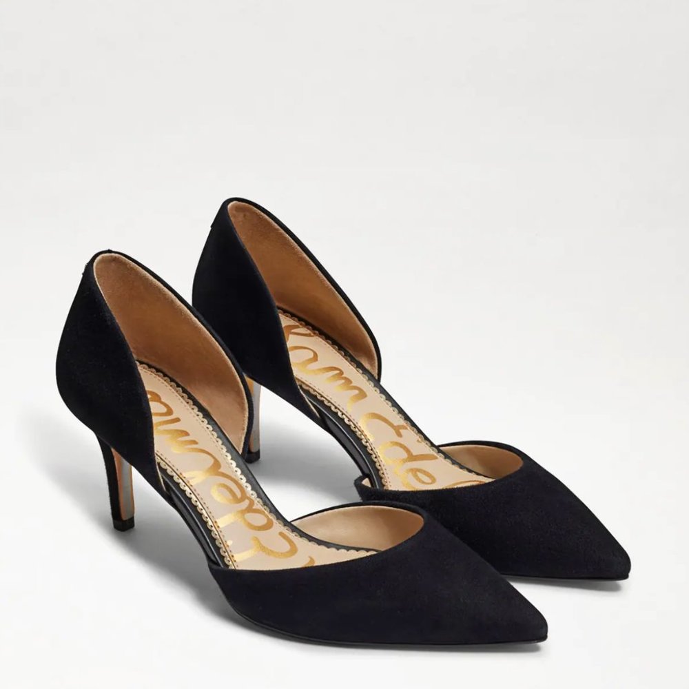 NEW Sam Edelman Jaina Pointy Toe Heel, Black Suede 8.5